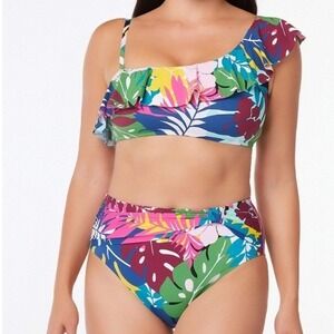 Bleu Rod Beattie On A Brighter Note Ruffle One Shoulder 2 Piece NWT - 6T/ 4B